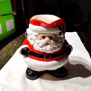 Santa Claus Holiday Ceramic Planter/Pitcher